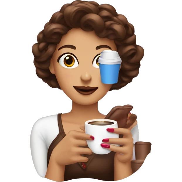 Coffee and manicure emoji