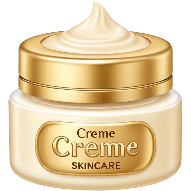 crème skincare avec ecriture emoji