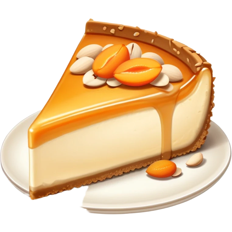 Apricot almond cheesecake slice emoji
