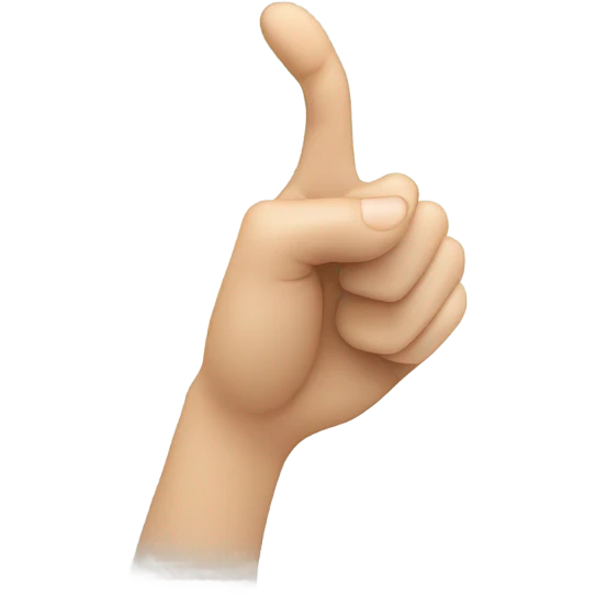 Hand emoji with pointer finger and thumbs make a heart  emoji
