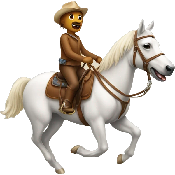 Dog riding horse emoji