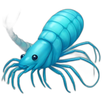 light blue shrimp emoji