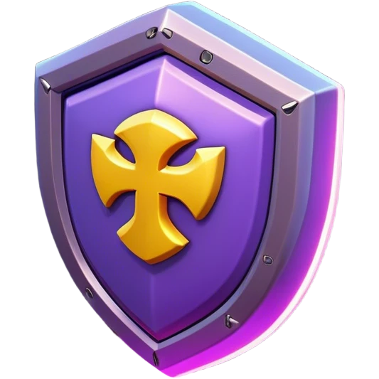 Clash of Clans aesthetic: Cinematic Playful 3D Isometric Energy Shield Emoji, rendered in a 3D vector-style similar to standard emojis with minimal shading and bold, simplified shapes. A compact, distinct form with signature details, softly glowing with a futuristic sci-fi warfare charm. Simplified yet unmistakably iconic, highly detailed and consistent, glowing with a soft radiance and high shine. Stylized with a touch of high-tech brilliance and a soft glowing outline, capturing the essence of a beloved gaming relic with a friendly, playful manner! emoji