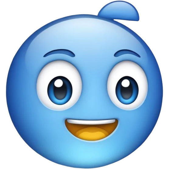 Сделай эмодзи демона с сайта doxbin в синем с белым контуром прозрачного emoji