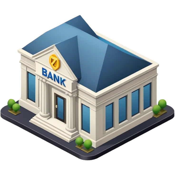 Isometric bank office emoji