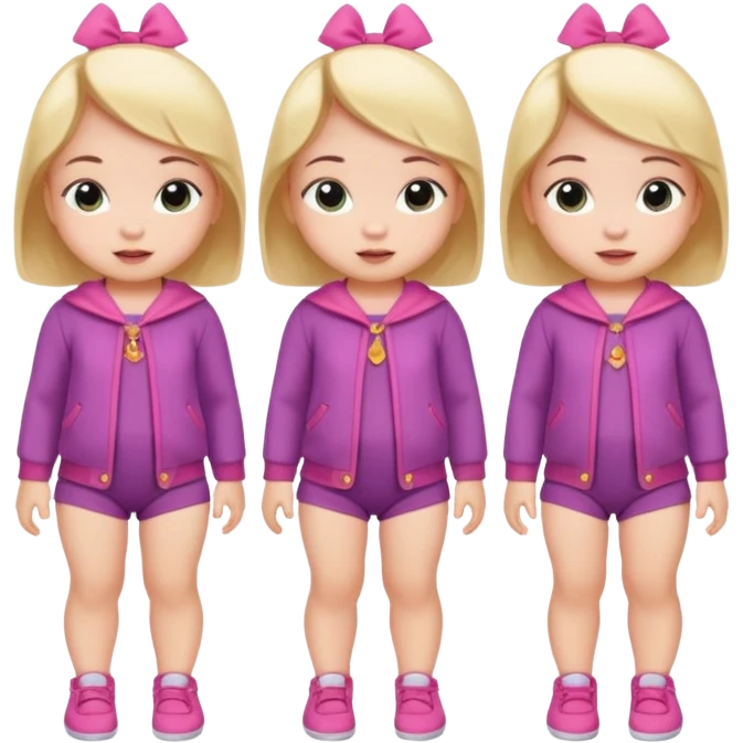 Baby Girl, Different Poses, different outfit emoji