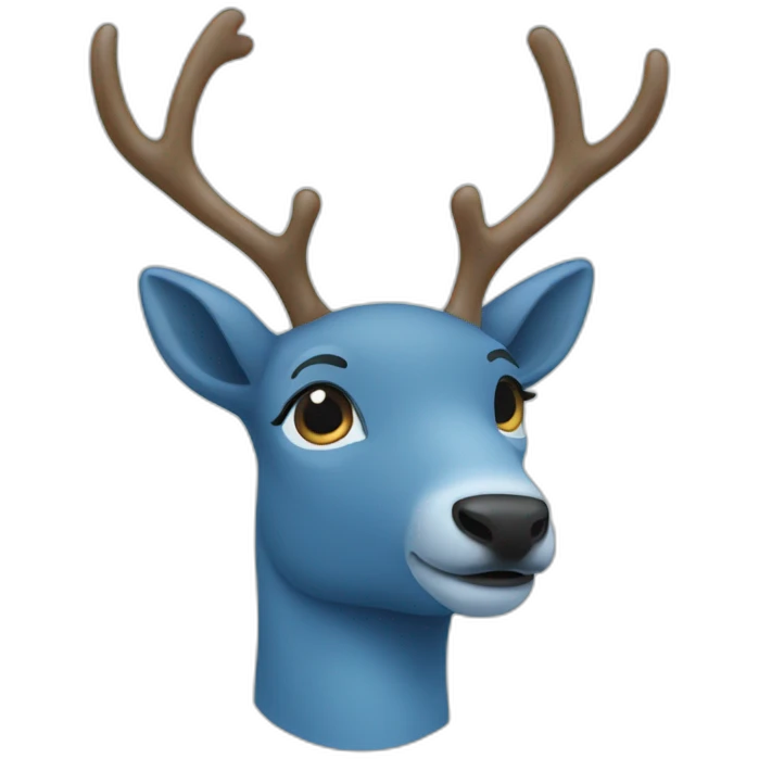 blue reindeer emoji