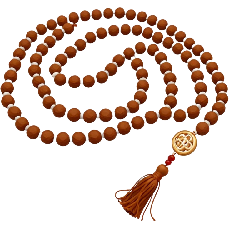 white Prayer Beads Rudraksha emoji