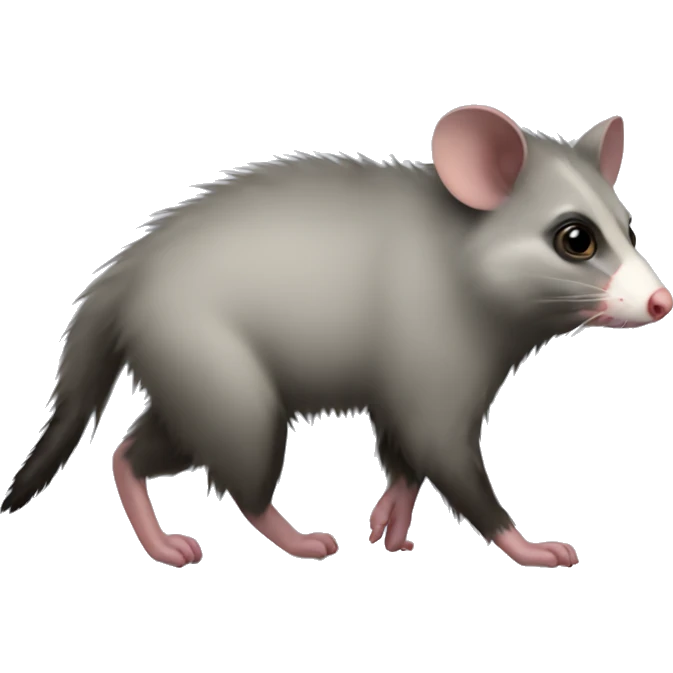 possum full body walking left side view emoji
