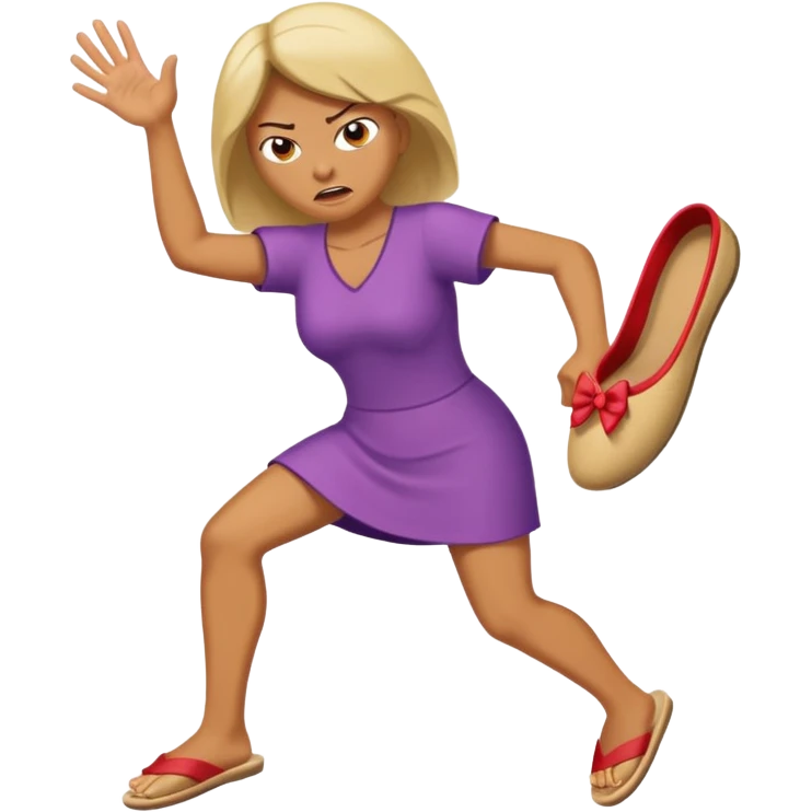 Terlik fırlatan anne emoji