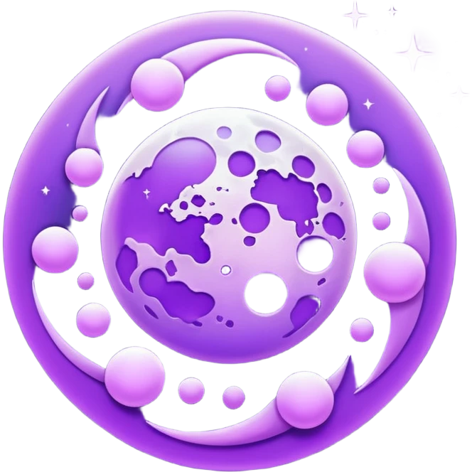 lunar cycles purple emoji