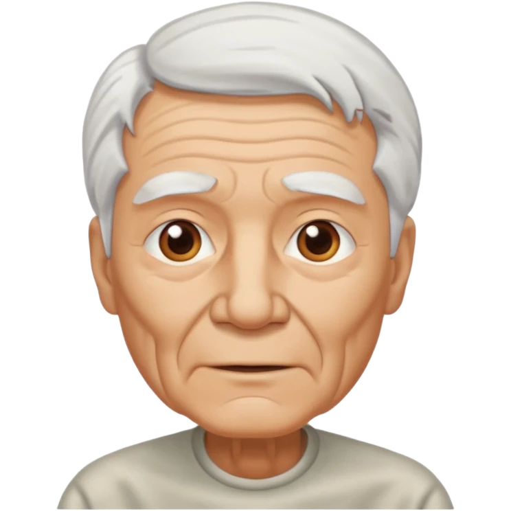elderly man white hair  emoji