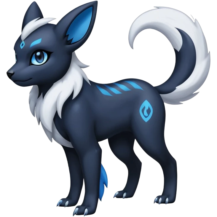 Absol-Umbreon-Fakémon-hybrid-creature (full body)  emoji