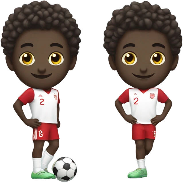 Cute, dribbling Bukayo Saka emoji