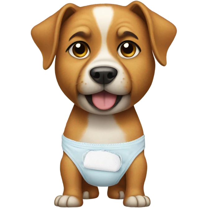 Dog wearing a diaper  emoji