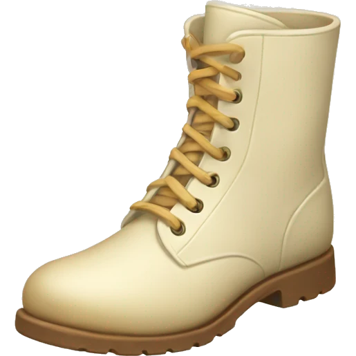 Cream colored boot emoji