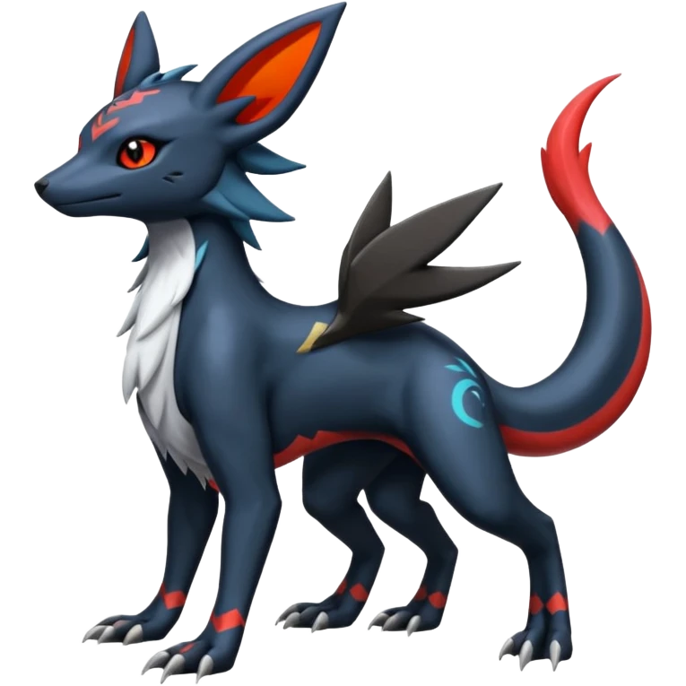 Salandit-Nargacuga-Umbreon-Silvally-fusion (full body) emoji