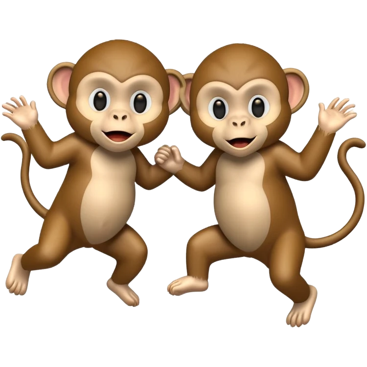 Monkey bouncing on monkey emoji
