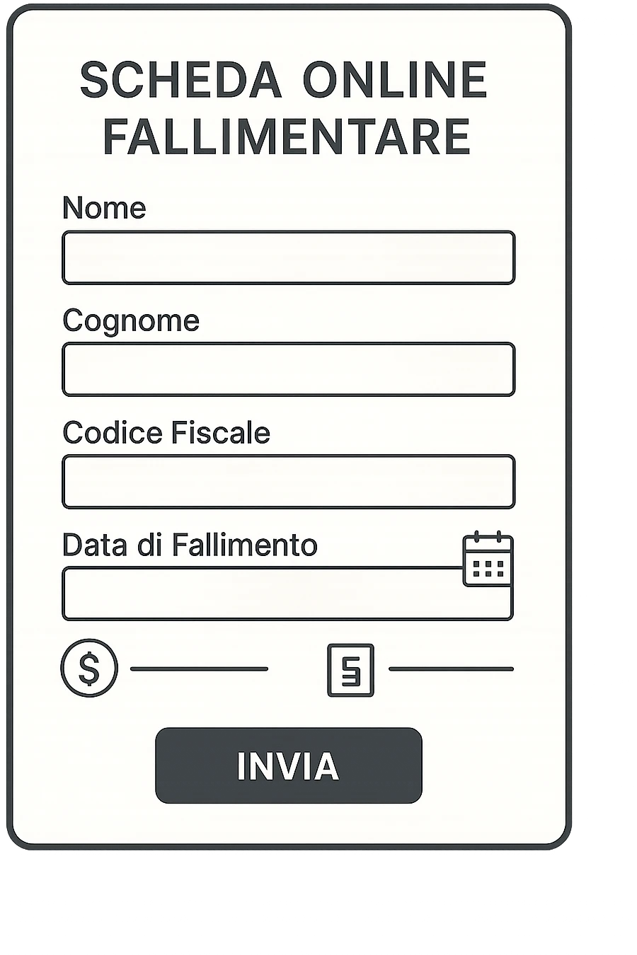 Scheda online fallimentare  foglio emoji
