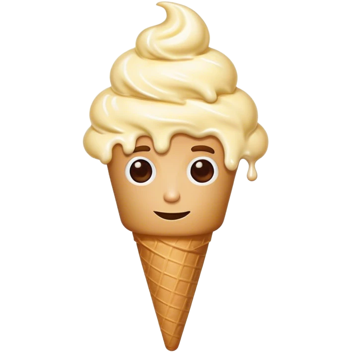 Bug fat guy with ice cream hair emoji