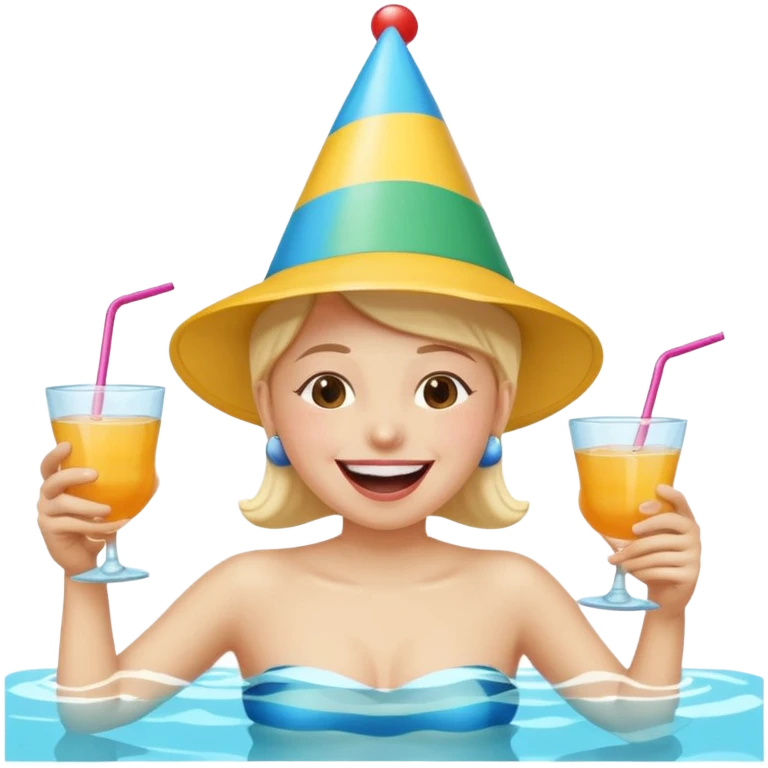 Drunk at the pool funny  emoji
