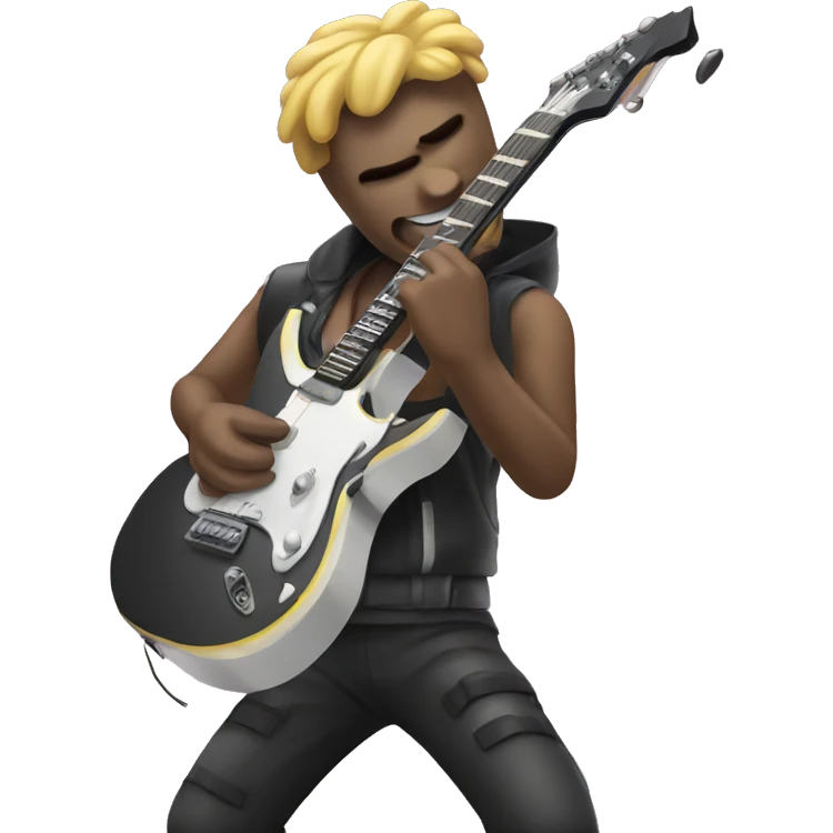 emoji man playing an electric guitar emoji