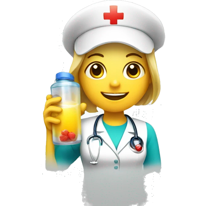 overwork nurse hold an energy dring emoji