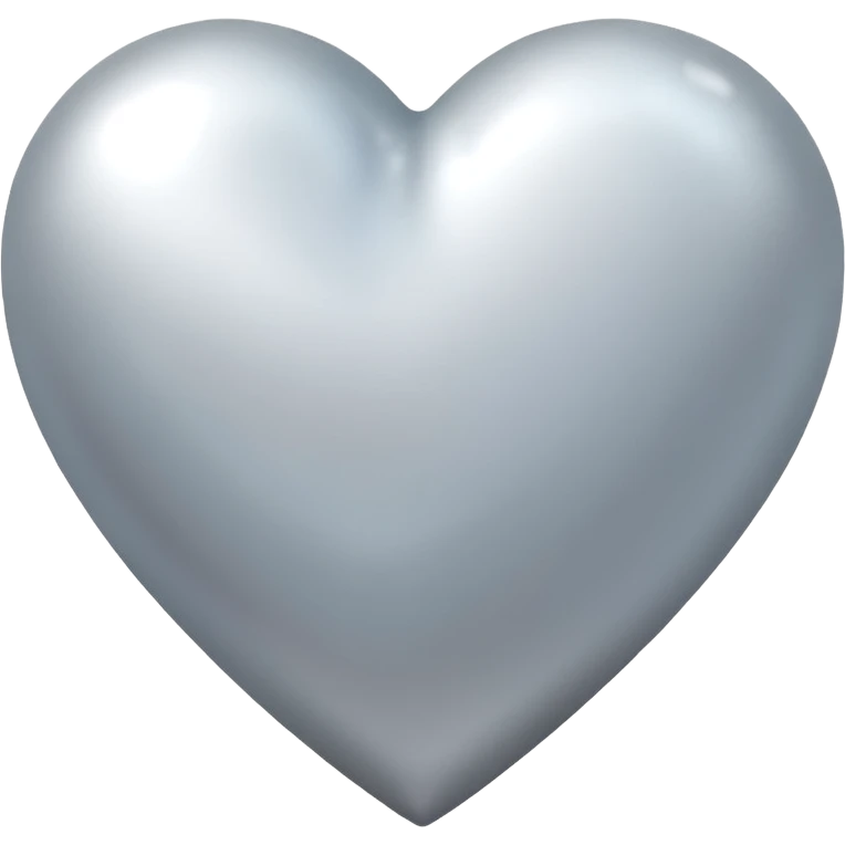 white heart with a gradient silver glow emoji