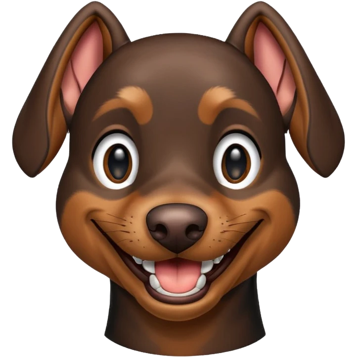 Doberman laughing emoji