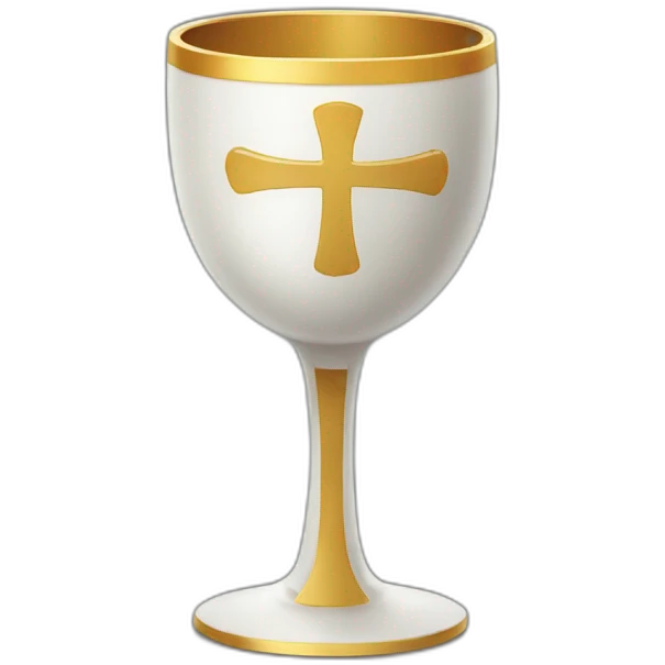 goblet with a cross emoji