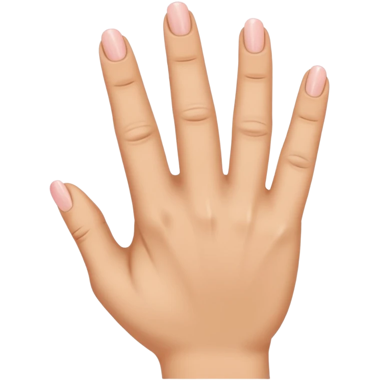 Hand with Index, Middle, and Pink out straight with ring finger bent in tight emoji