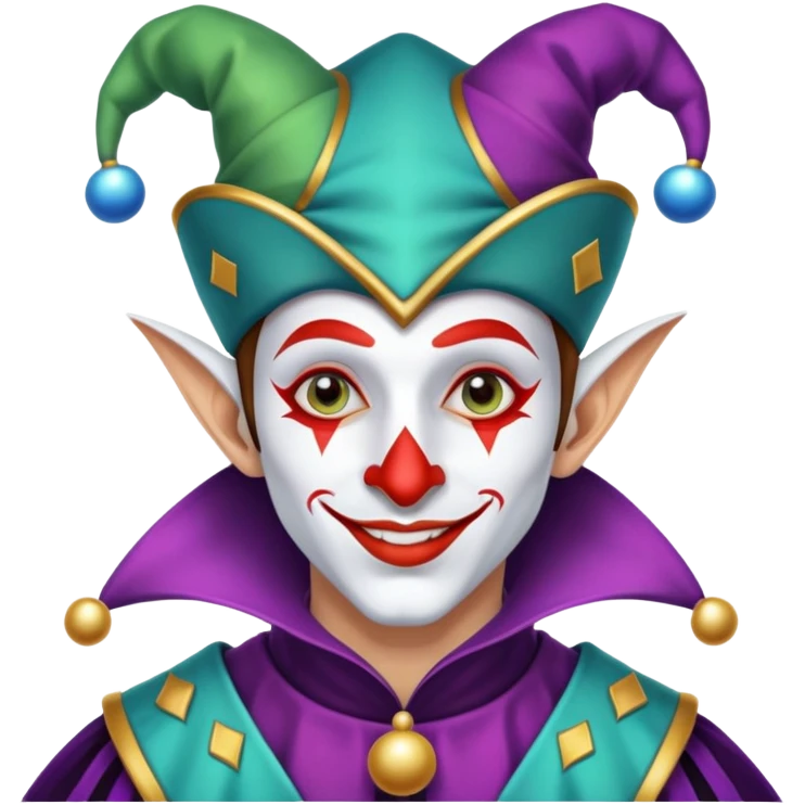 Magical jester, space jester, medieval jester, harlequin emoji