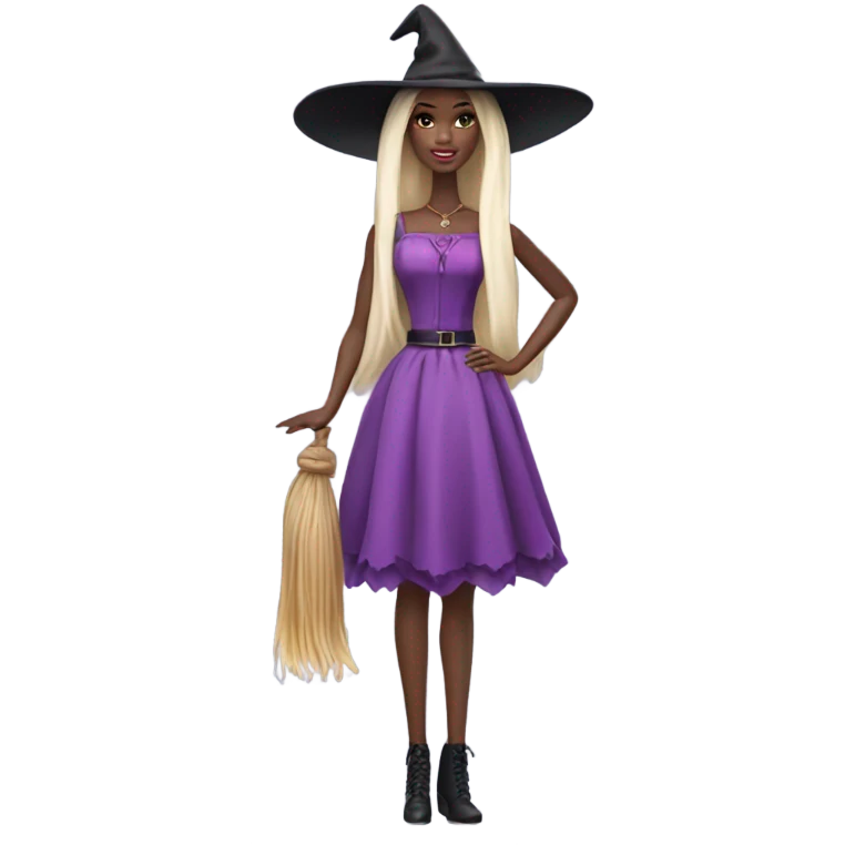 Barbie witch full body pale emoji
