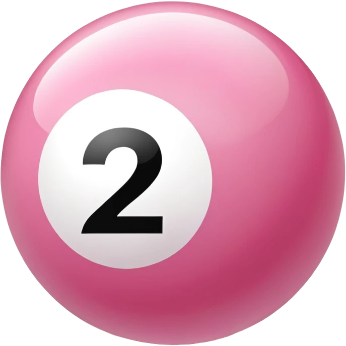 pink billiard ball with the number 23 inside a white circle emoji