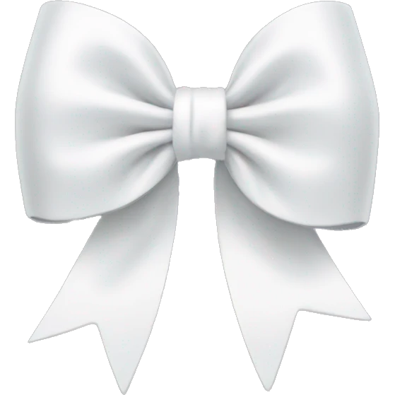 White coquette bow emoji