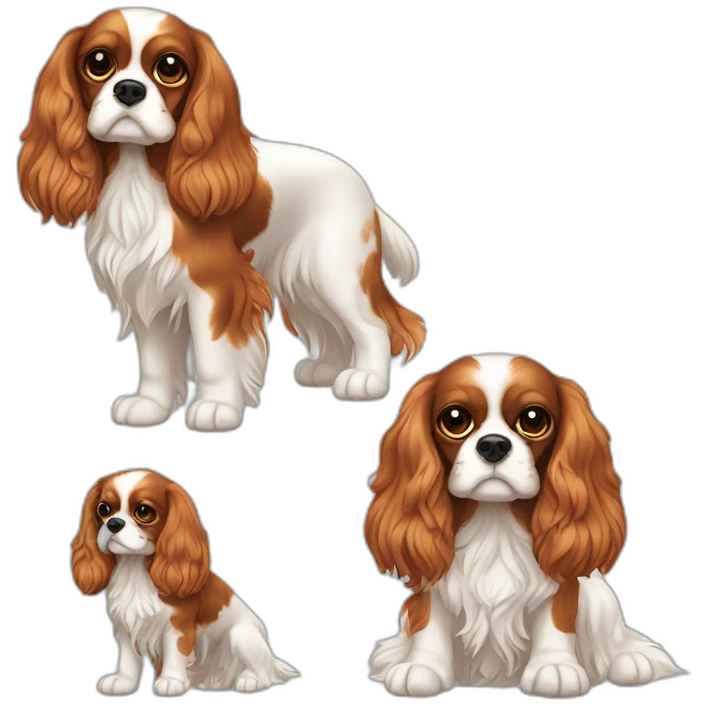 dog Cavalier King Charles Spaniel full body emoji