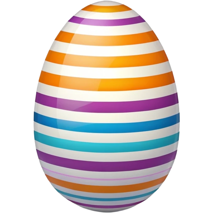 Striped egg multy Colors  emoji