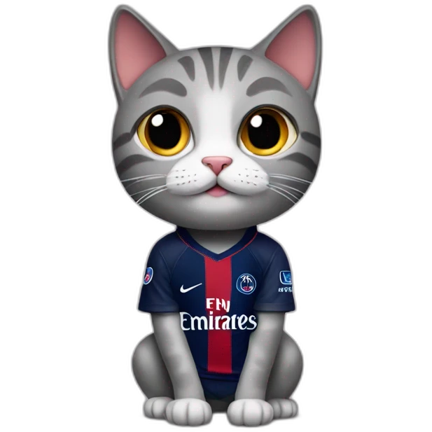 cat with psg shirt emoji