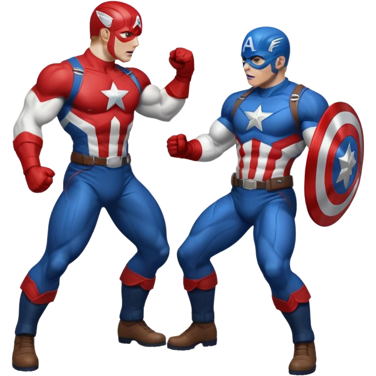 fight between two captain America   emoji