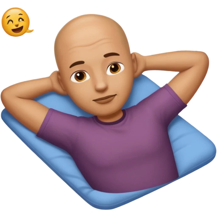 nap time laying down bald man with z emoji add shirt emoji