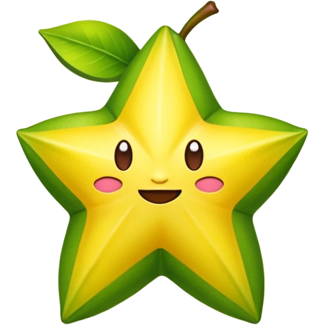 starfruit carambola apple emoji style emoji