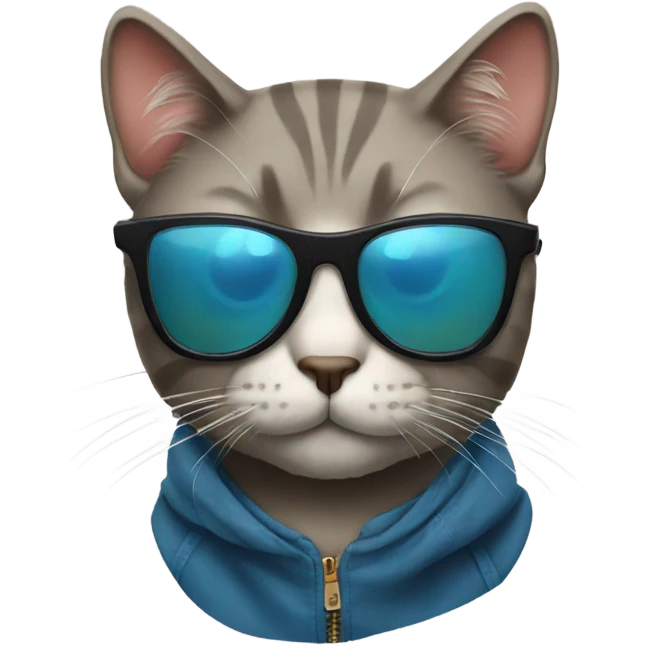 Cat with sunglasses emoji