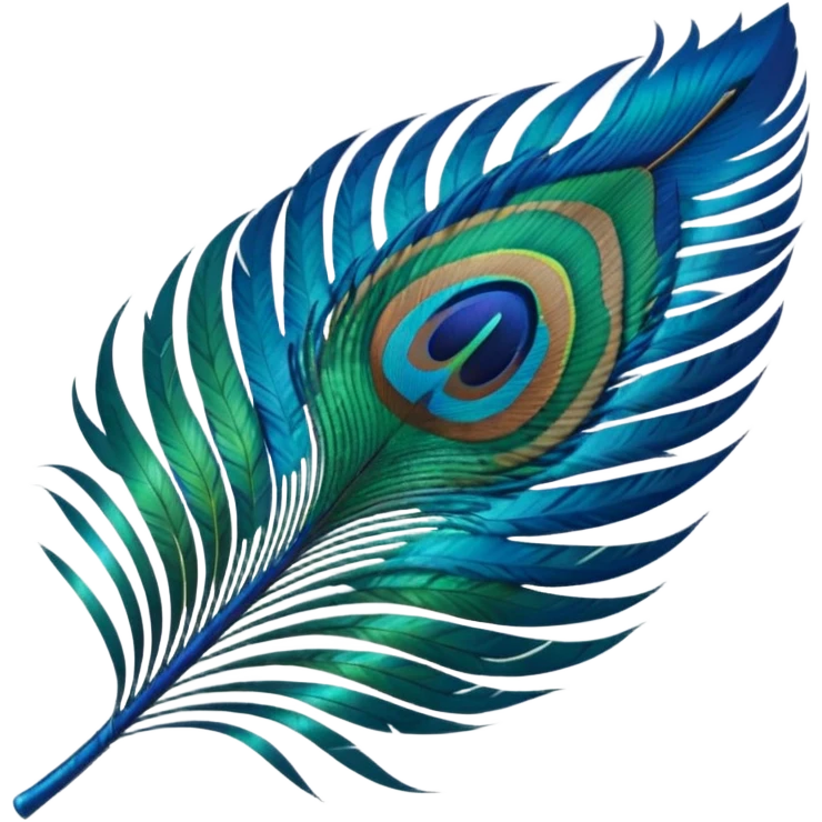 Make a colourful peacock feather emoji emoji