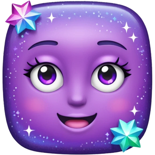 glitter purple no cancel emoji