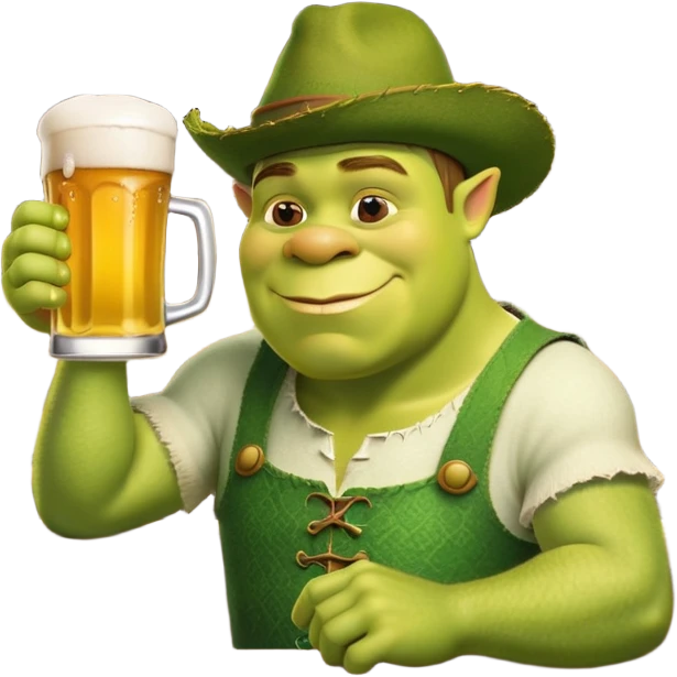 Shrek on a bar emoji
