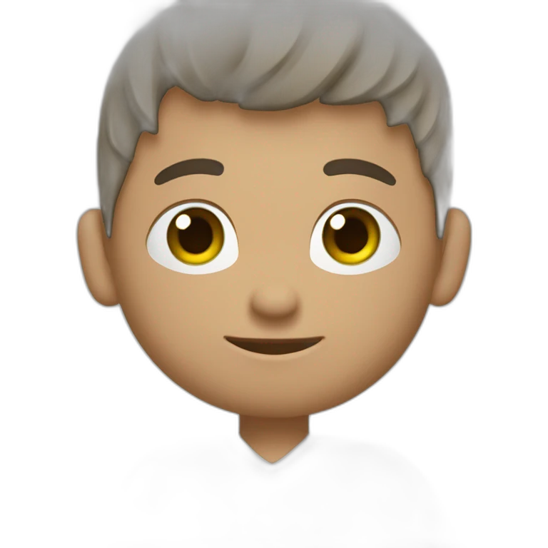 Chico adolescente flaco, alto, pelo castaño, ojos verdes, de piel blanca emoji