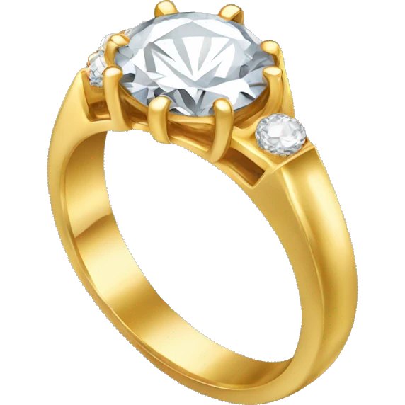 Gold diamond ring with 11 diamonds  emoji
