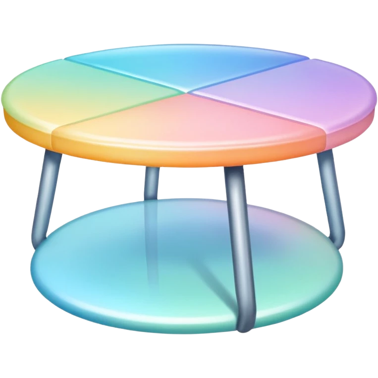 Colorful shiny Pastel table  emoji