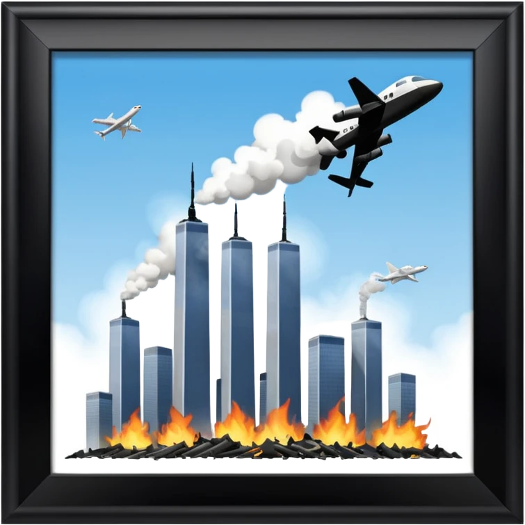 9/11 towers and Airplanes emoji