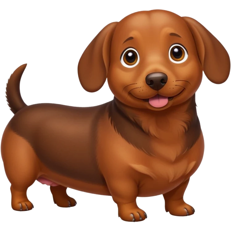 un perro salchicha gordo emoji